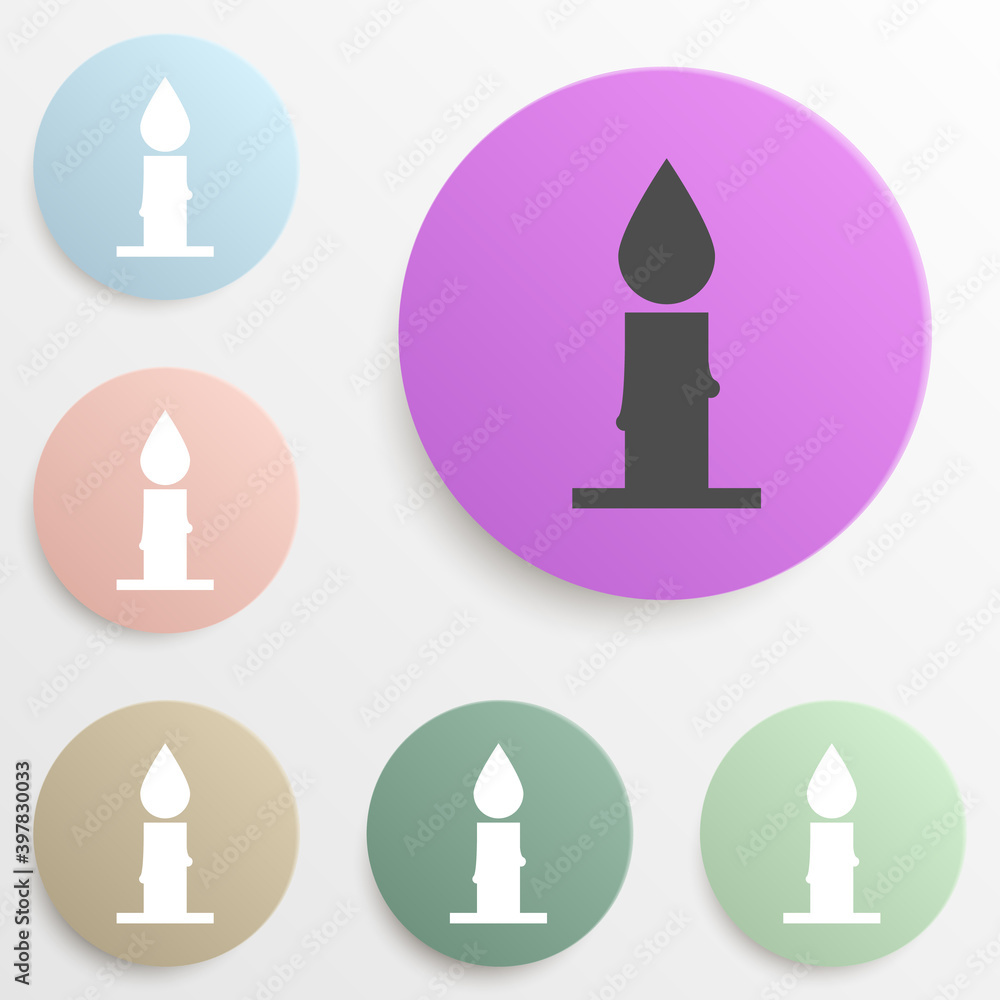 burning candle badge color set. Simple glyph, flat vector of web icons for ui and ux, website or mobile application burning candle badge color set. Simple glyph, flat vector of web icons for ui and ux, website or mobile application