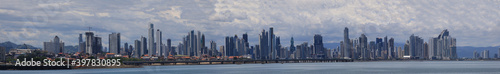 Panorama Skyline Panama City front ocean © Inkfinity Studio