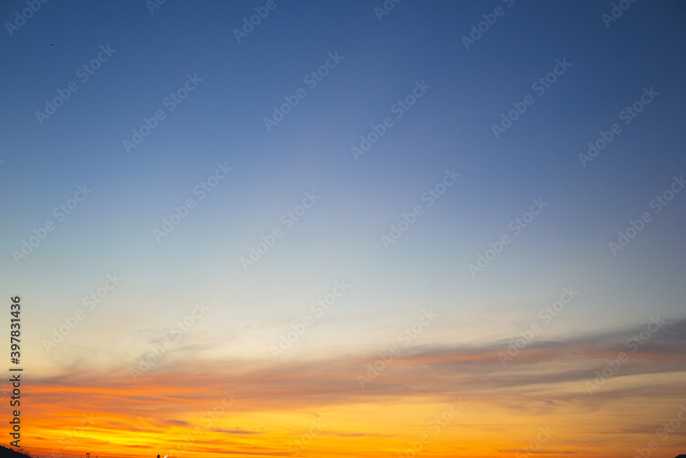 Sunset sky for nature background