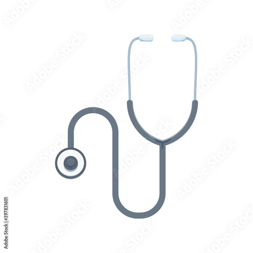 The Medical Stethoscope. Isolated Vector Illustration