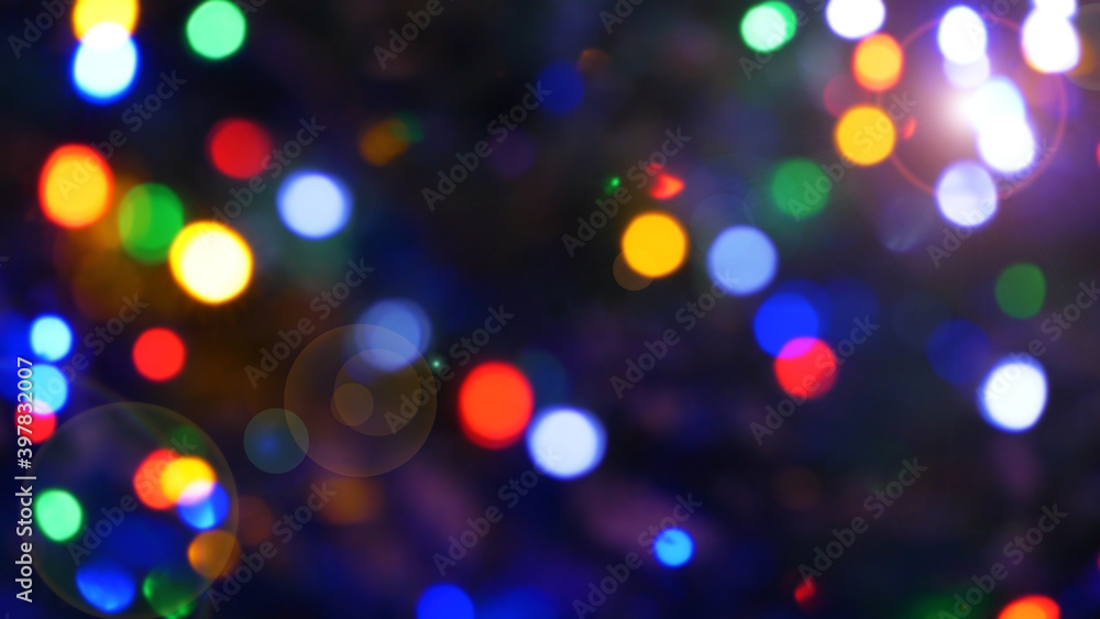 Obraz premium blurred fairy colored lights