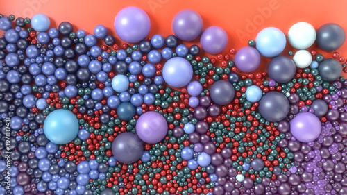 3d render. Assorted colored spheres © Miguel Aguirre