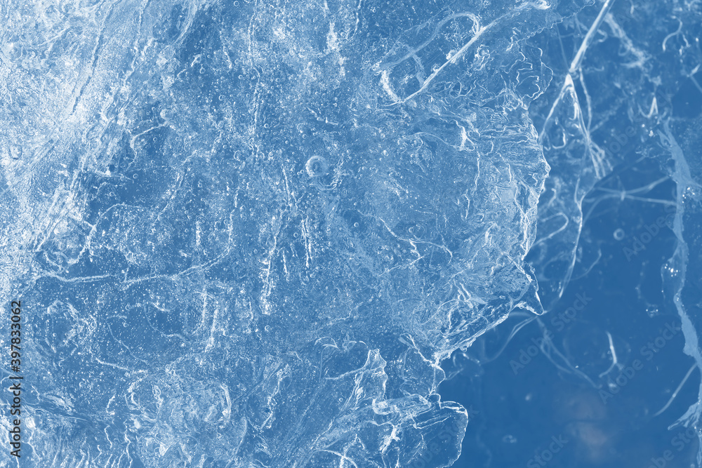 Naklejka premium blue ice texture background