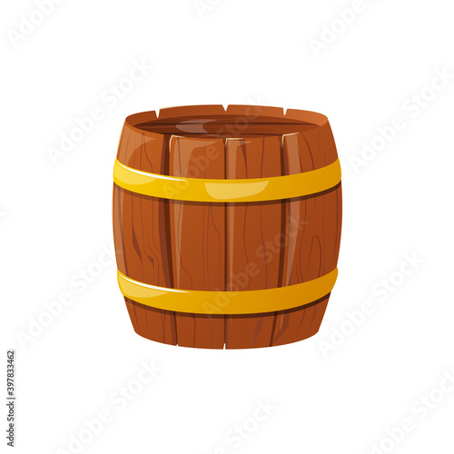 Wooden barrel, container for storing drinks, honey, gunpowder. A barrel for the maturation of rum, beer, wine, cognac.