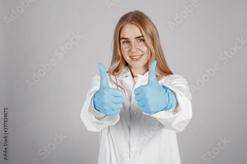 Doctor . Isolated over white background