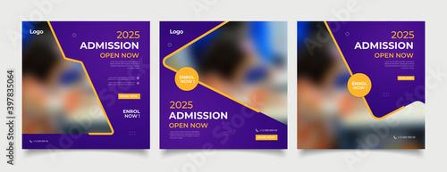 School education admission social media post and web banner template