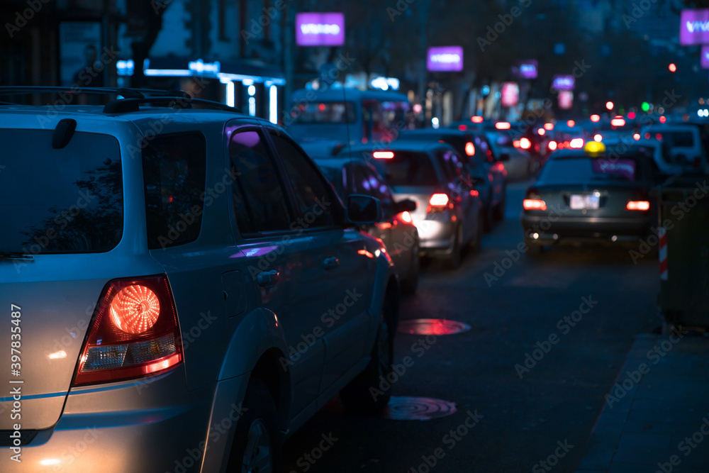 car traffic at the night