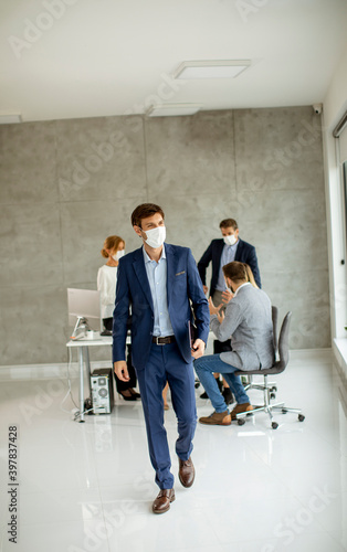 Handsome young business man...