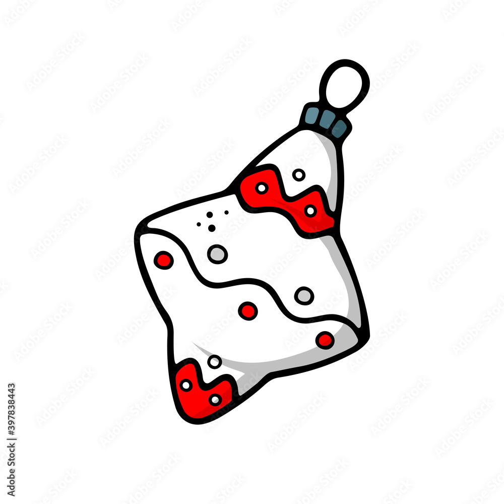 Christmas tree pendant, ornament. Doodle sketch icon. Vector hand drawn illustration for card, print, web, mobile and infographics isolated on white background. New year, winter theme Christmas tree pendant, ornament. Doodle sketch icon. Vector hand drawn illustration for card, print, web, mobile and infographics isolated on white background. New year, winter theme