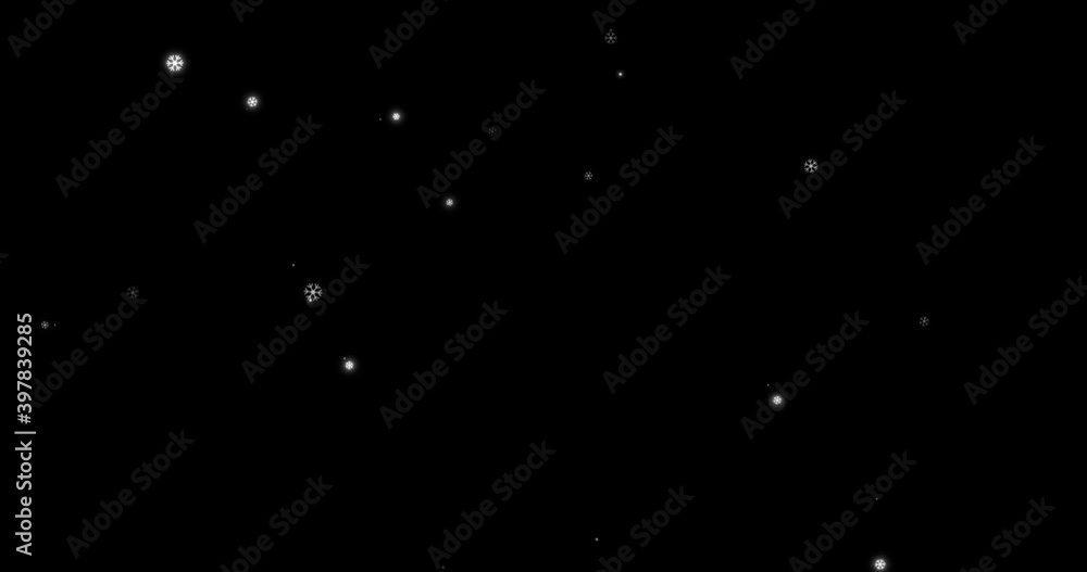3D Illustration realistic winter snow fall with snowflake shape Christmas xmas overlay twinkling sparkling stars space in isolated black elegant luxury gold night sky background 3D Illustration realistic winter snow fall with snowflake shape Christmas xmas overlay twinkling sparkling stars space in isolated black elegant luxury gold night sky background