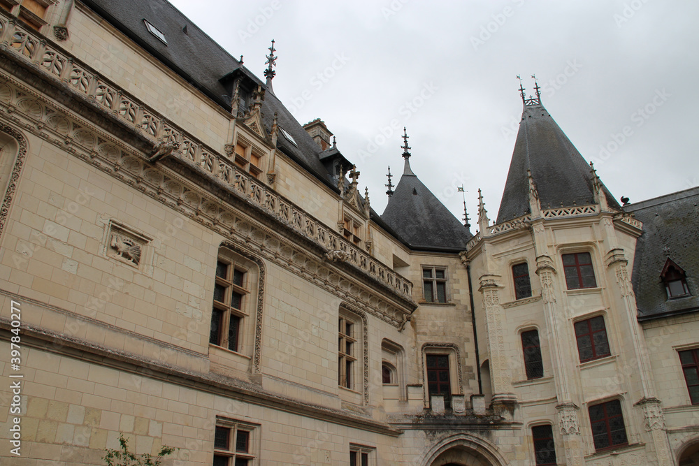 medieval and renaissance castle in chaumont-sur-loire in france
