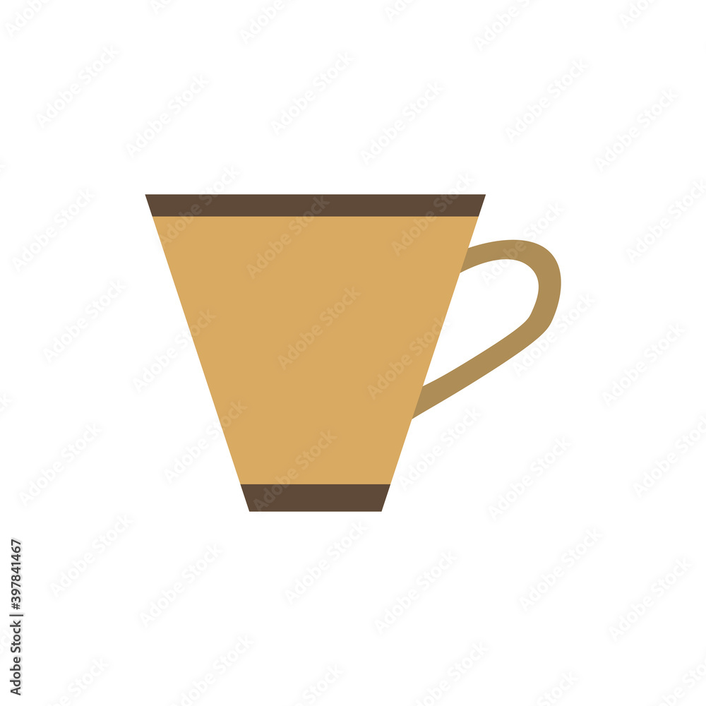 A cup of coffee isometric flat design. Colored cup. Home comfort. Vector illustration. A cup of coffee isometric flat design. Colored cup. Home comfort. Vector illustration.