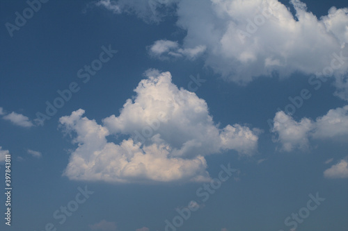 blue sky with clouds,blue, nature, white, day, cloudscape, air,fluffy, bright,weather,  © Daniele