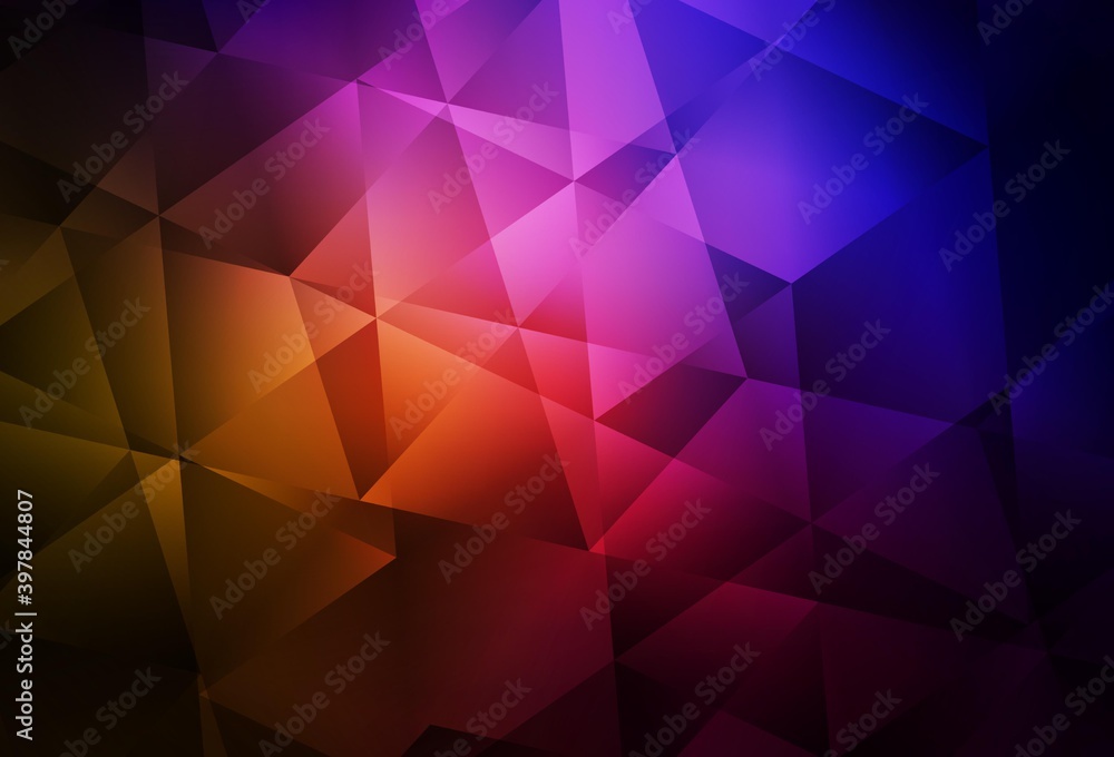 Dark Pink, Red vector polygon abstract backdrop. Dark Pink, Red vector polygon abstract backdrop.