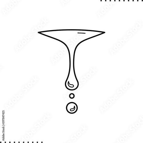 drip vector icon in outlines