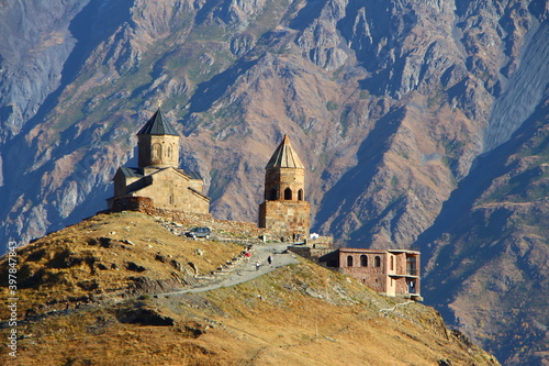 Kazbegi region with Gergeti Church, Georgia