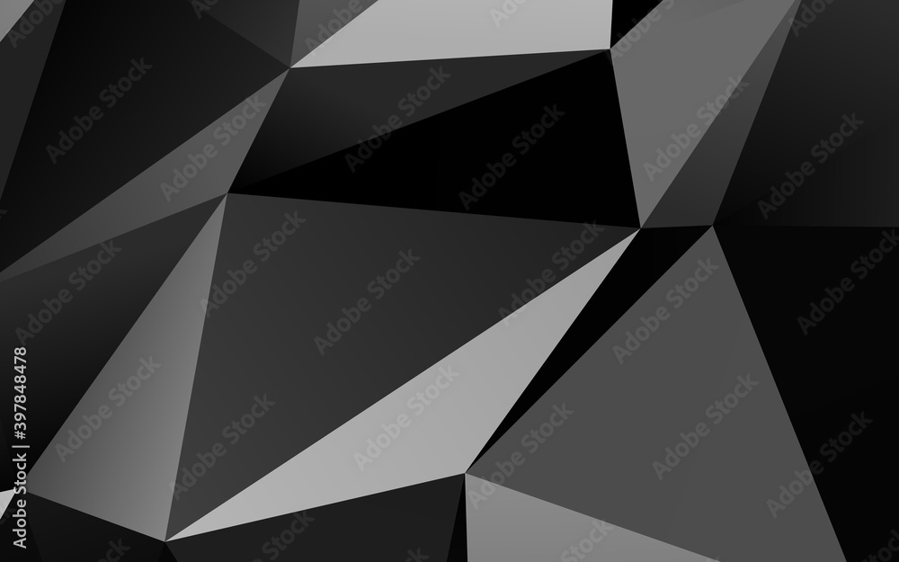 Dark Silver, Gray vector polygon abstract layout. Dark Silver, Gray vector polygon abstract layout.