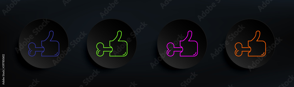 Halloween bone like dark badge color set. Simple thin line, outline vector of halloween icons for ui and ux, website or mobile application Halloween bone like dark badge color set. Simple thin line, outline vector of halloween icons for ui and ux, website or mobile application