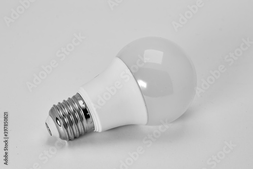 Modern LED spotlight close-up isolate on a white background.
