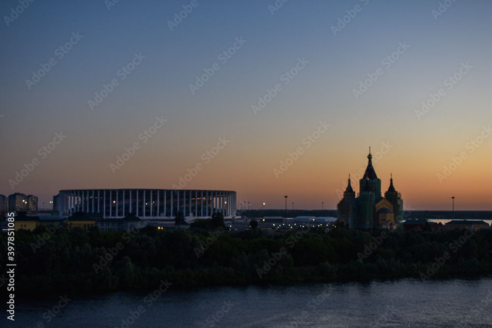Panorama of Nizhny Novgorod at Dawn Panorama of Nizhny Novgorod at Dawn