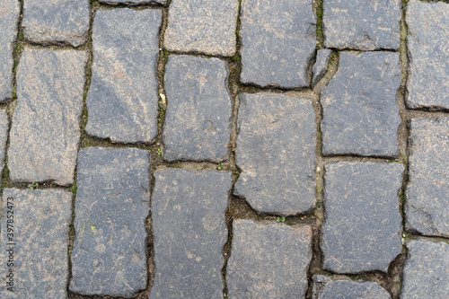 texture of paving stones on red square in Moscow