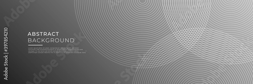 Modern white gray abstract web banner background creative design with circle halftone pattern