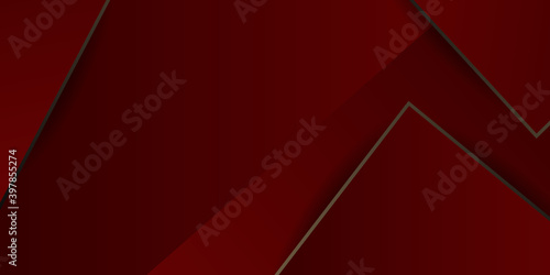 Abstract dark red and gold background with gold lines