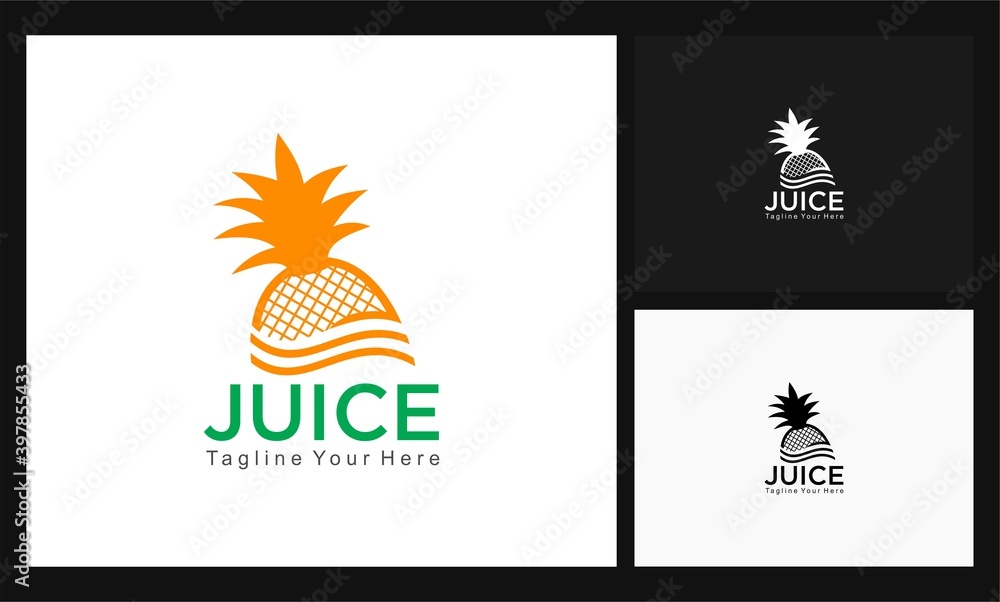 fruit juice concept design logo vector