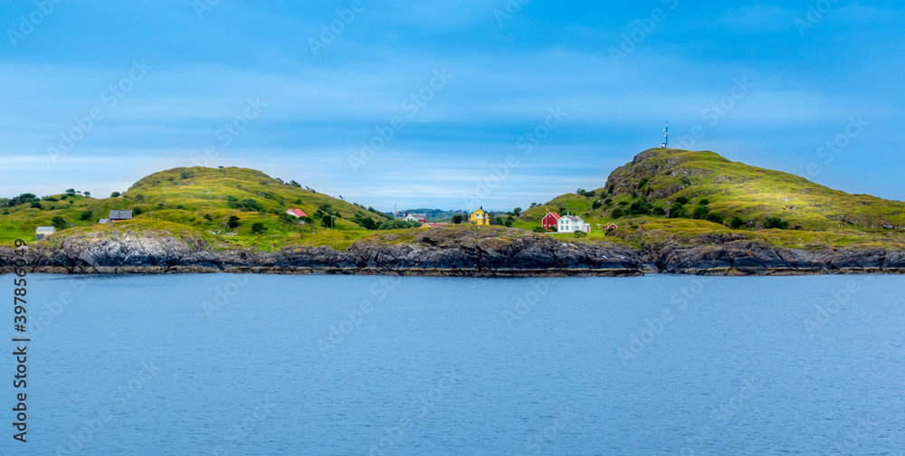 Small inhabited island at the Lofoten, Norway Small inhabited island at the Lofoten, Norway