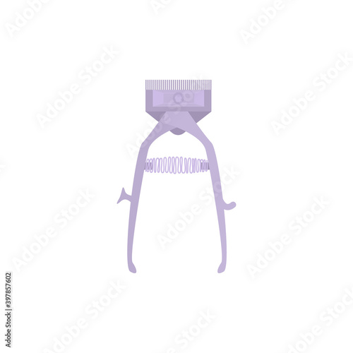 Hair clippers for barbers hairdressing salon, flat vector illustration isolated on white background. Barber vintage hair cutting tool for male hair and beard styling.