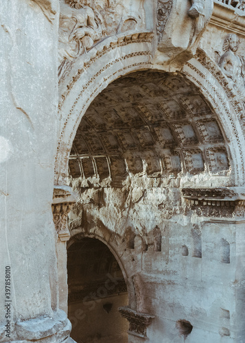 Settimio Severo Arch in Roman forum Rome italy