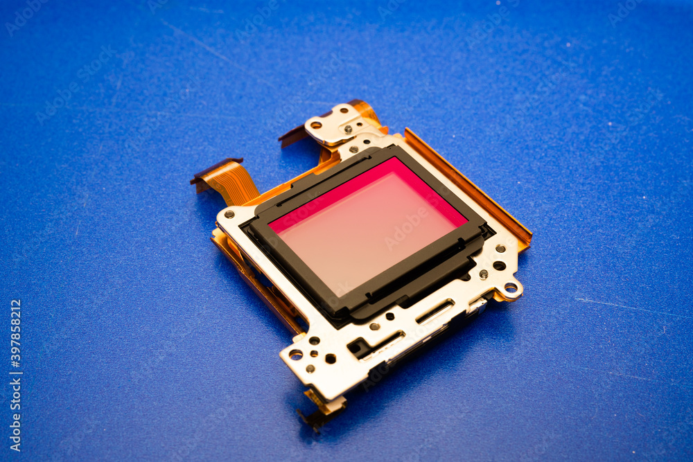 Fototapeta premium Camera sensor. cmos ccd full frame camera sensor