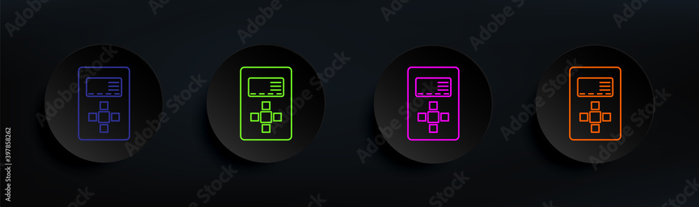 controller dark badge color set. Simple thin line, outline vector of manufacturing icons for ui and ux, website or mobile application controller dark badge color set. Simple thin line, outline vector of manufacturing icons for ui and ux, website or mobile application