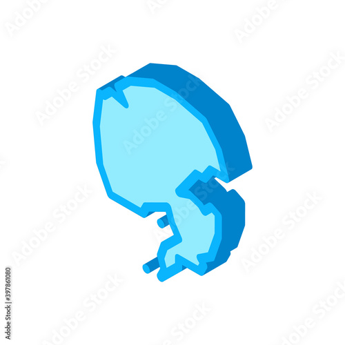 nothern pole icon vector. isometric nothern pole sign. color isolated symbol illustration