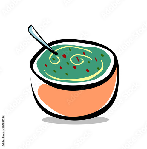 Soup-bowl-vector-illustration