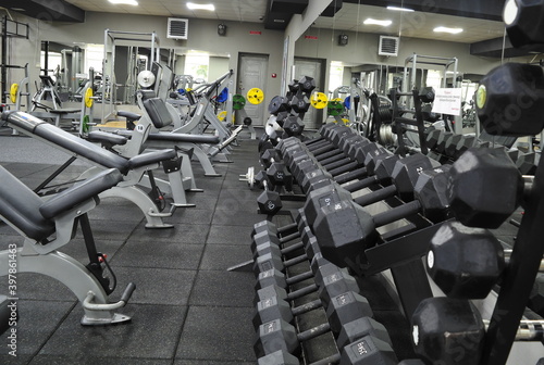 gym equipment in gym