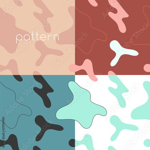 Spotted pattern vector. Abstract animal skin pattern for fashion banner and trendy decoration, fabric, and textile design. Liquid blotch texture, splotch backdrop, zebra spot