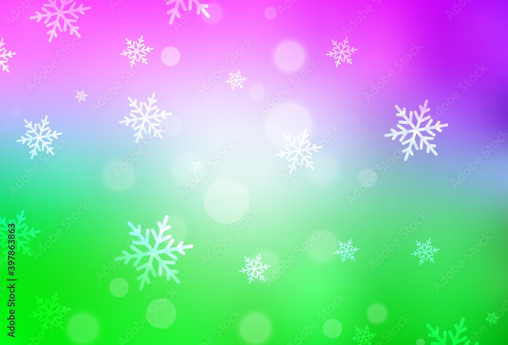 Light Pink, Green vector pattern in Christmas style. Light Pink, Green vector pattern in Christmas style.