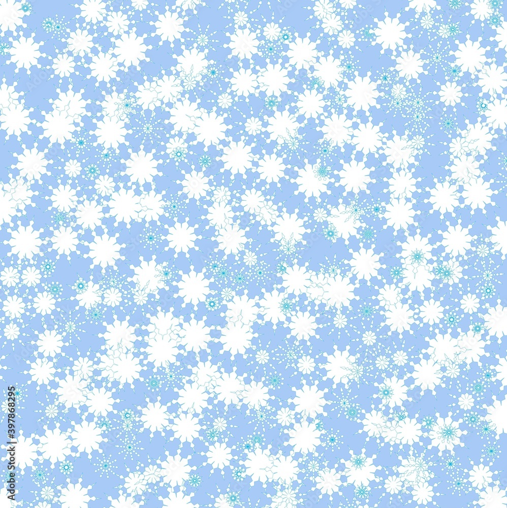 snowflakes on blue background snowflakes on blue background
