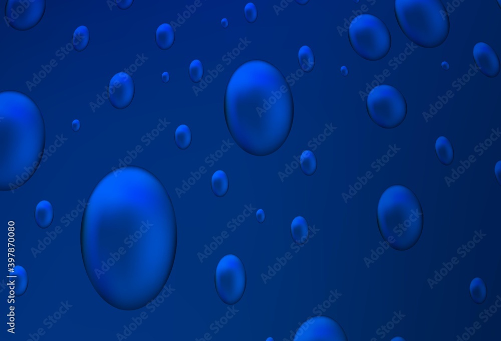 Dark BLUE vector background with bubbles. Dark BLUE vector background with bubbles.