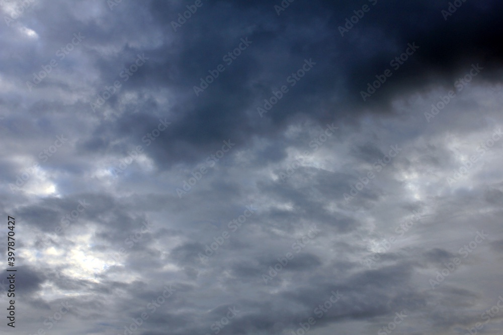 Thunderclouds in the evening sky Thunderclouds in the evening sky