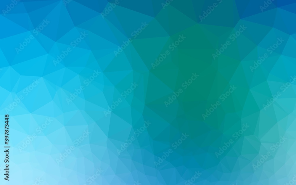 Light Blue, Green vector abstract polygonal layout.