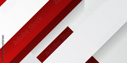 Free Download Red and white abstract background banner in minimal design style. Vector illustration for presentation design, banner, business flier, corporate profile and more - GFXLoad