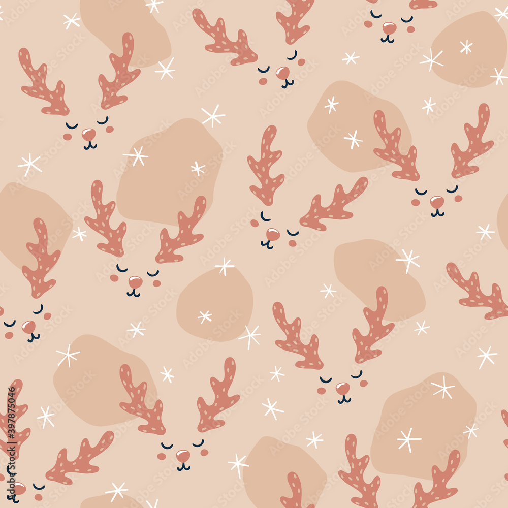 Naklejka premium Seamless Christmas pattern