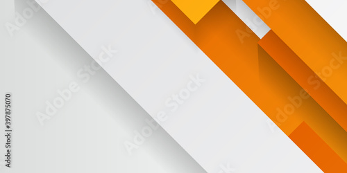 Modern orange white abstract business corporate background with geometric shape. Vector illustration design for business corporate presentation, banner, cover, web, flyer, card, poster, game, texture