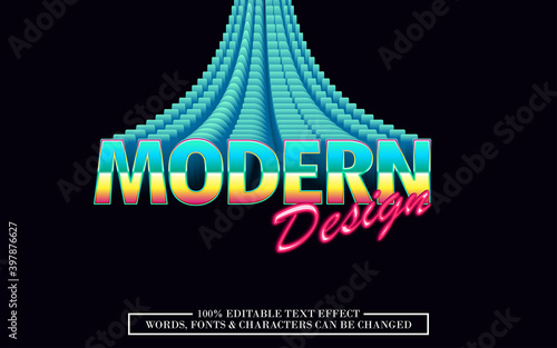 Modern design editable text effect eps photo