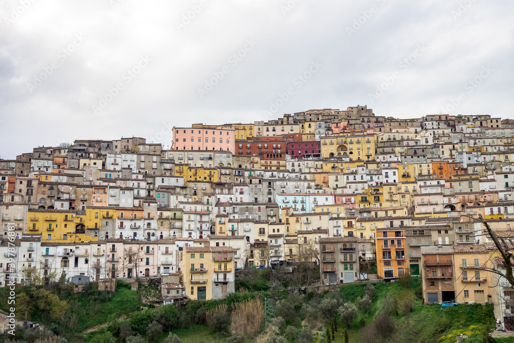 Fototapeta premium View over the old town of Calitri. Campania region, Italy