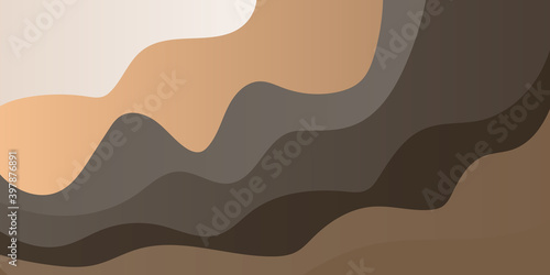 Brown wave abstract business corporate background with brown white tone color