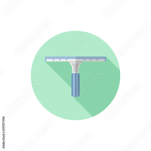 Vector Flat Design Window Squeegee