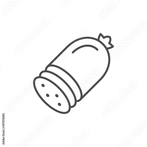 Chopped sausage line outline icon